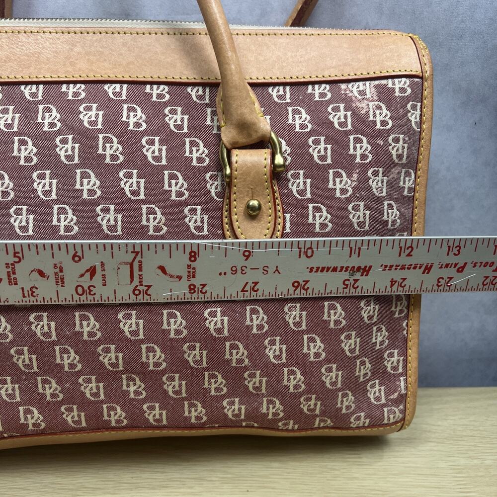 Dooney & Bourke Wayfarer Pink Tan Canvas Monogram Crossbody Bag Satchel - Picture 15 of 16